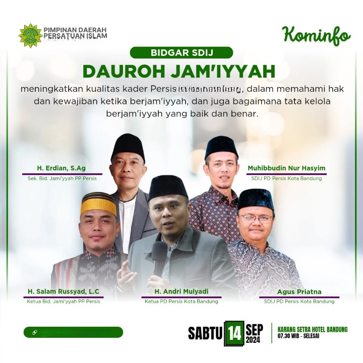 Dauroh Jamiyyah SDIJ PD PERSIS Provinsi Jawa Barat